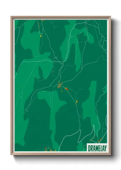 Une affiche de carte sur Dramelay