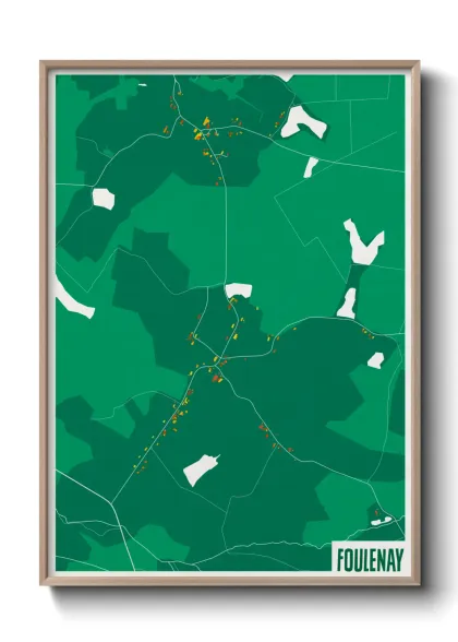 Une affiche de carte sur Foulenay