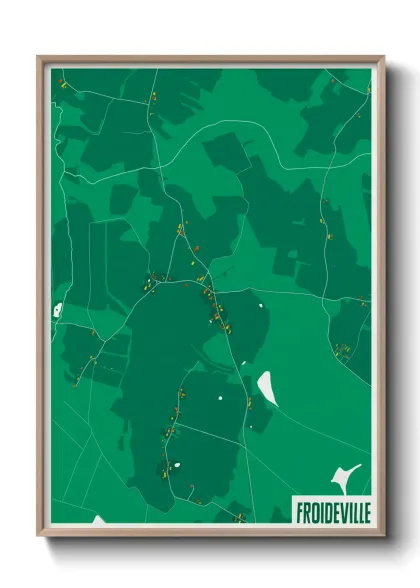 Une affiche de carte sur Froideville