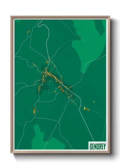 Une affiche de carte sur Gendrey