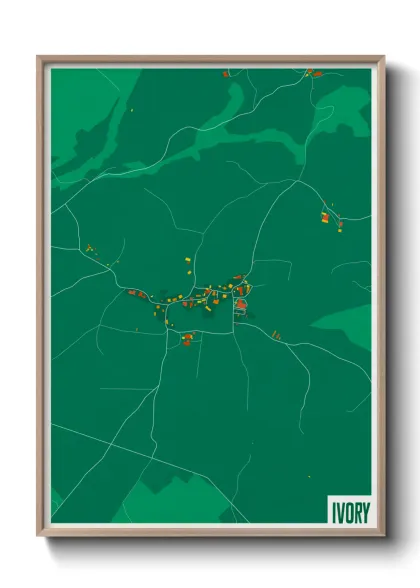Une affiche de carte sur Ivory