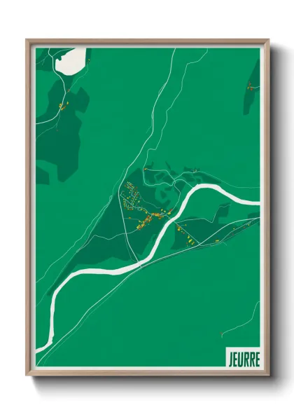 Une affiche de carte sur Jeurre