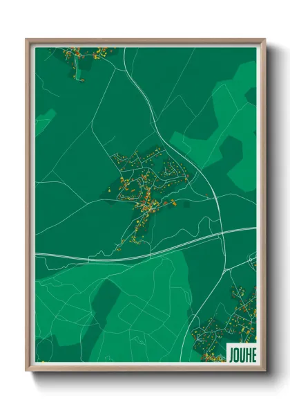 Une affiche de carte sur Jouhe