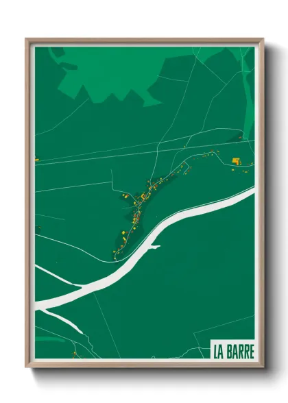 Une affiche de carte sur La Barre