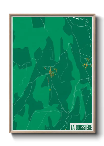 Une affiche de carte sur La Boissière