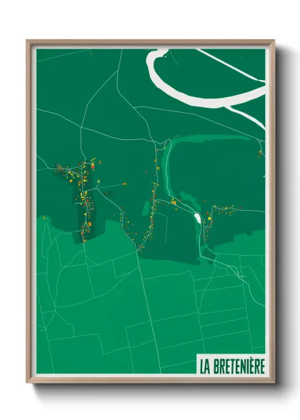 Une affiche de carte sur La Bretenière