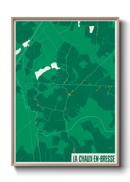 Une affiche de carte sur La Chaux-en-Bresse