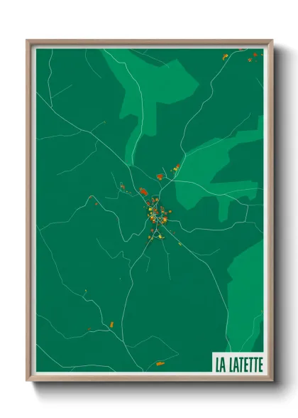 Une affiche de carte sur La Latette