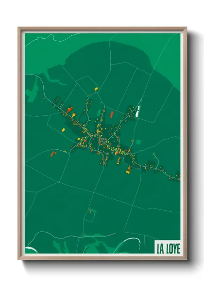 Une affiche de carte sur La Loye