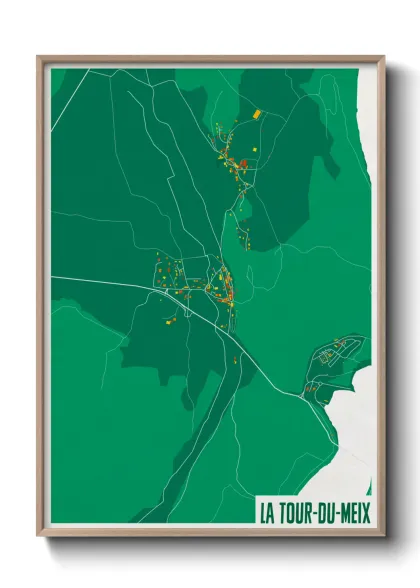 Une affiche de carte sur La Tour-du-Meix