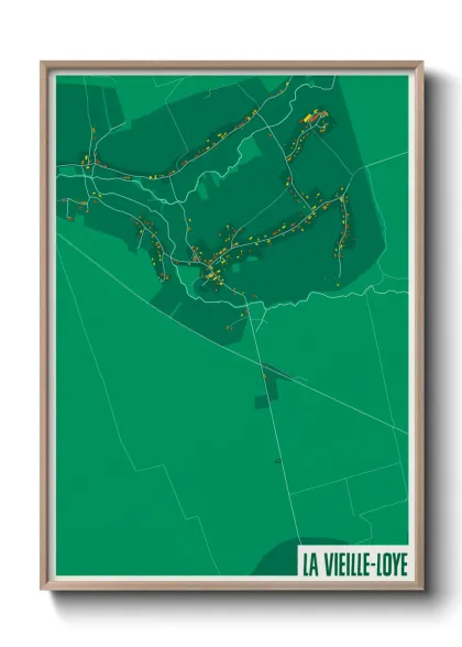 Une affiche de carte sur La Vieille-Loye