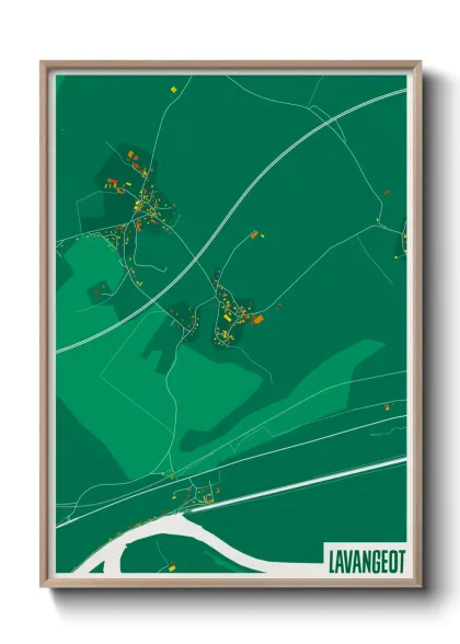Une affiche de carte sur Lavangeot