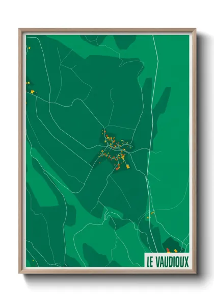 Une affiche de carte sur Le Vaudioux