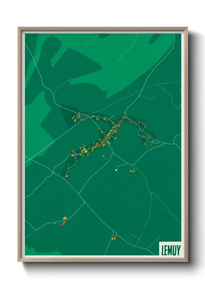 Une affiche de carte sur Lemuy