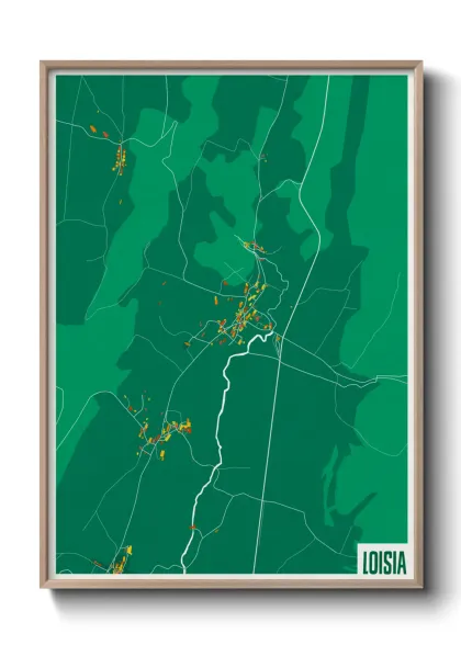 Une affiche de carte sur Loisia