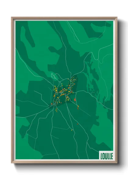 Une affiche de carte sur Loulle