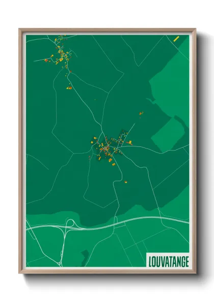 Une affiche de carte sur Louvatange