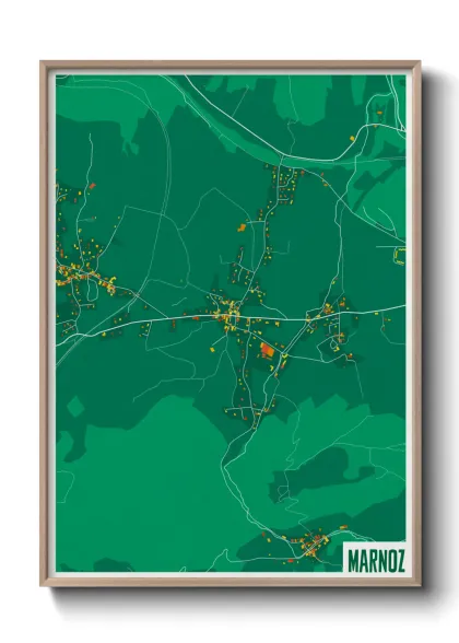 Une affiche de carte sur Marnoz