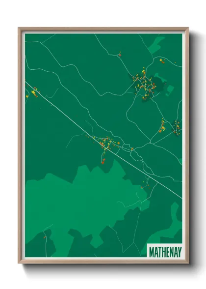 Une affiche de carte sur Mathenay