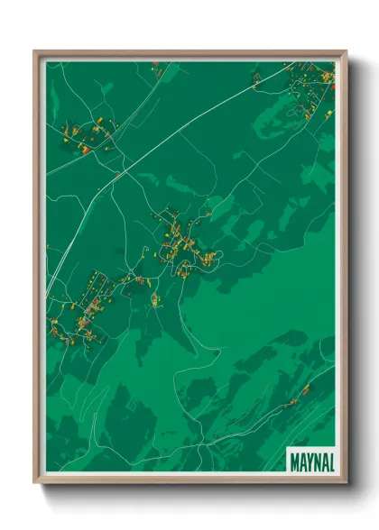Une affiche de carte sur Maynal