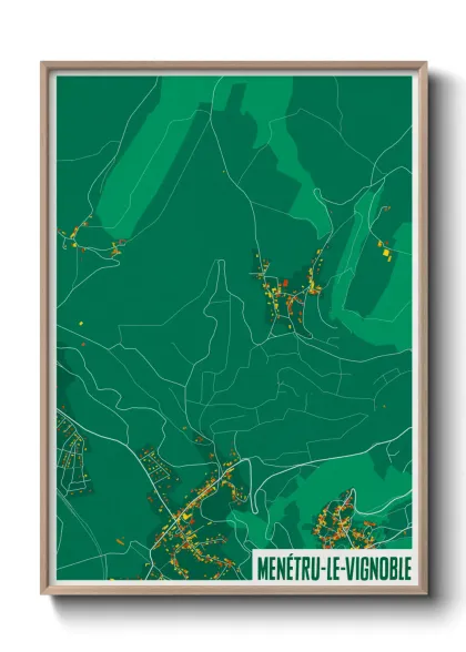 Une affiche de carte sur Menétru-le-Vignoble