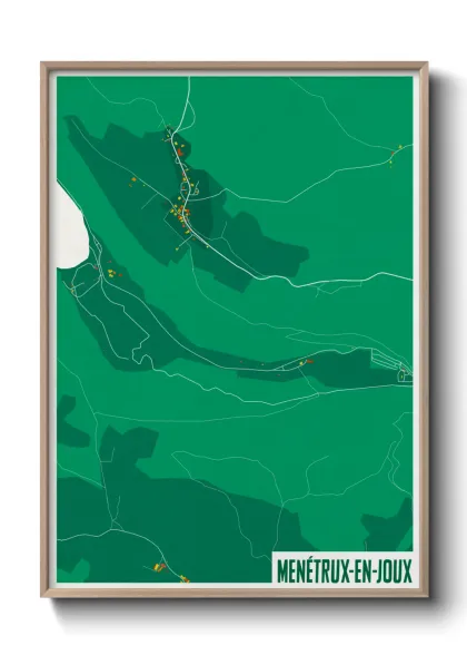 Une affiche de carte sur Menétrux-en-Joux