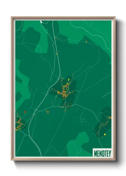 Une affiche de carte sur Menotey