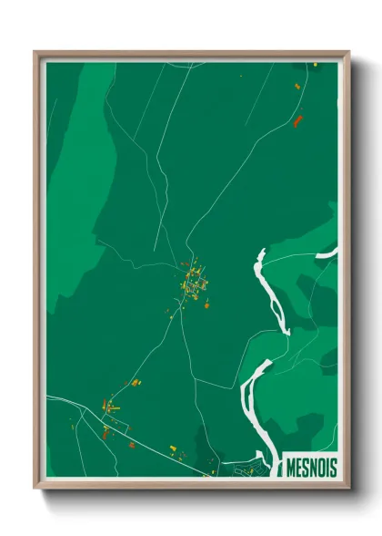Une affiche de carte sur Mesnois