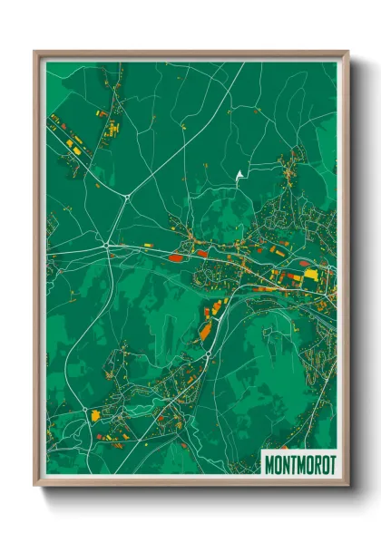 Une affiche de carte sur Montmorot