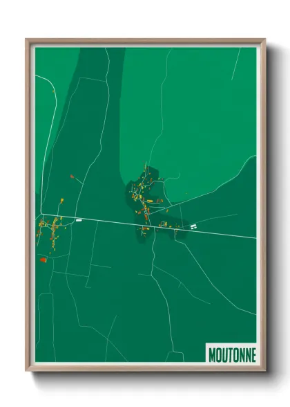 Une affiche de carte sur Moutonne