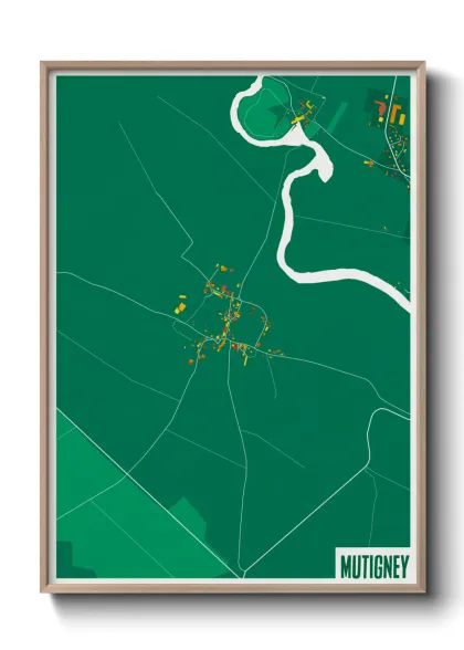 Une affiche de carte sur Mutigney
