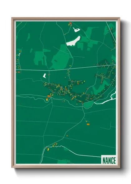 Une affiche de carte sur Nance