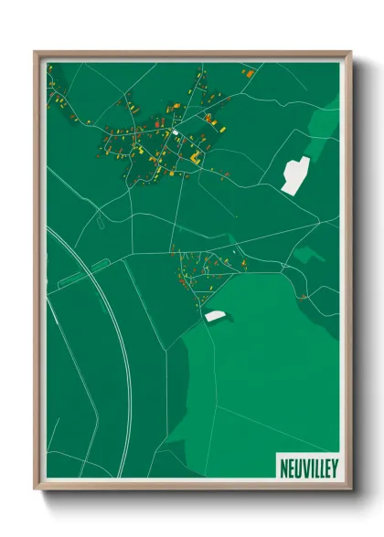 Une affiche de carte sur Neuvilley