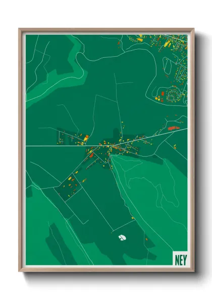 Une affiche de carte sur Ney