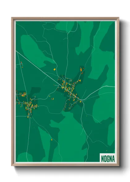 Une affiche de carte sur Nogna