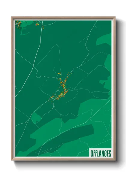 Une affiche de carte sur Offlanges