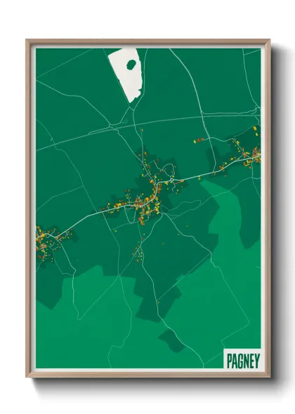 Une affiche de carte sur Pagney