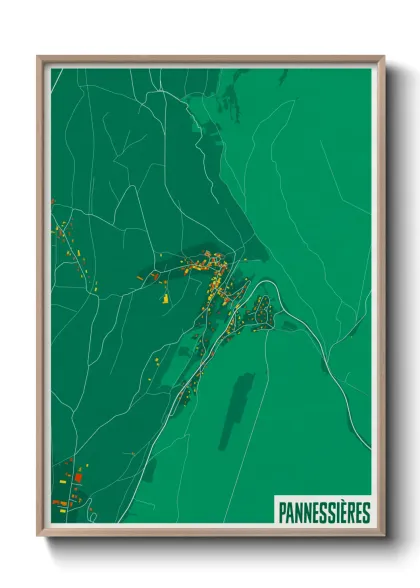 Une affiche de carte sur Pannessières