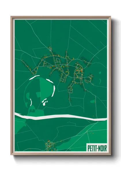 Une affiche de carte sur Petit-Noir