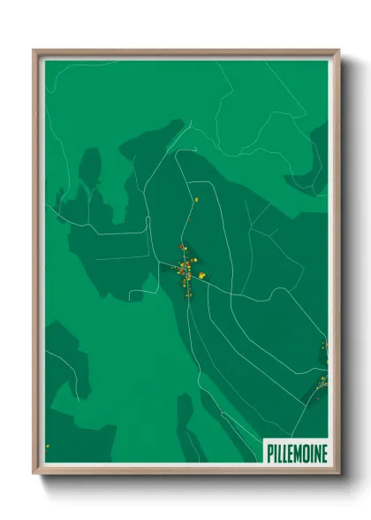 Une affiche de carte sur Pillemoine