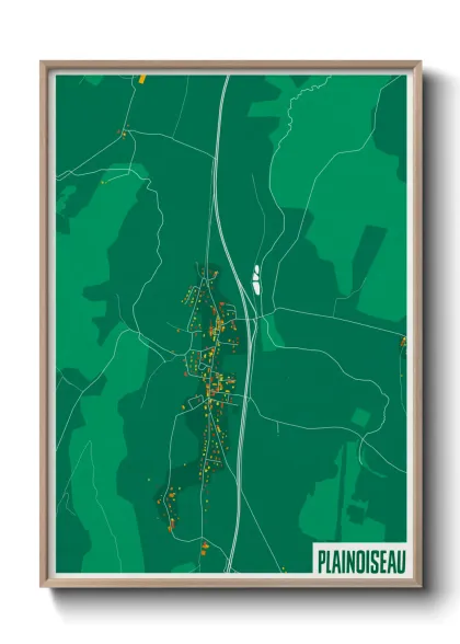 Une affiche de carte sur Plainoiseau