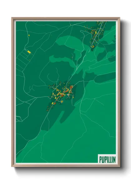 Une affiche de carte sur Pupillin