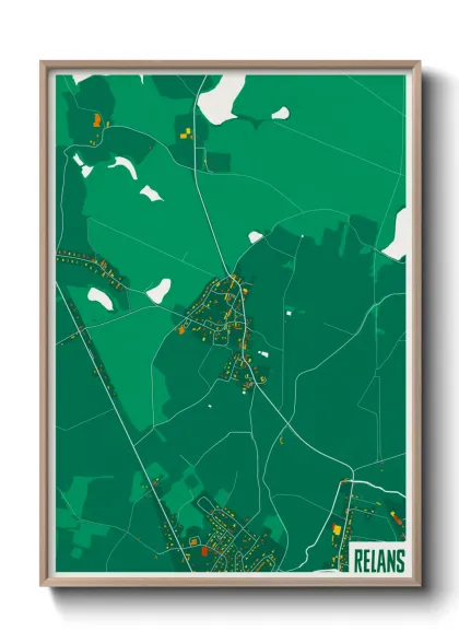 Une affiche de carte sur Relans