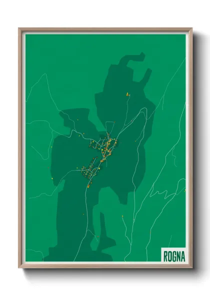 Une affiche de carte sur Rogna