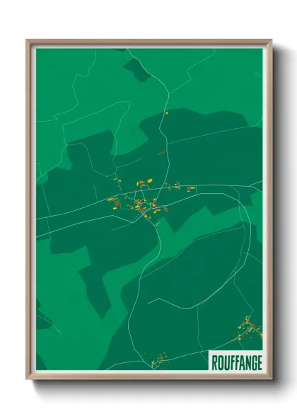 Une affiche de carte sur Rouffange