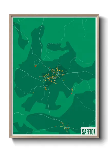 Une affiche de carte sur Saffloz