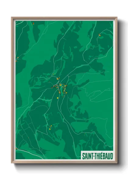 Une affiche de carte sur Saint-Thiébaud