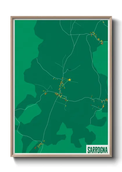 Une affiche de carte sur Sarrogna