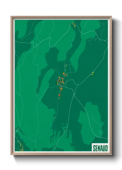 Une affiche de carte sur Senaud