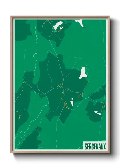 Une affiche de carte sur Sergenaux